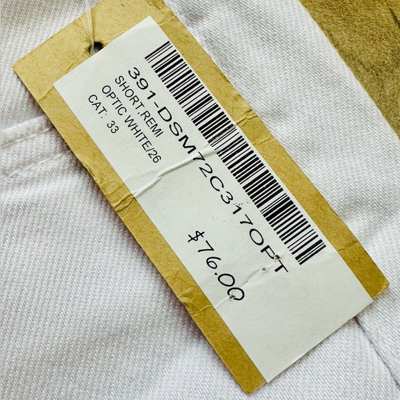 NEW! Dear John Optic White Denim Remi Super High Rise Shorts - Picture 14 of 14